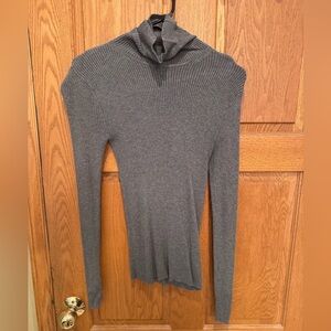 Express Gray Ribbed Sweater